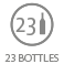 • Capacidad de botellas (75 cl.- 300mm.): 23