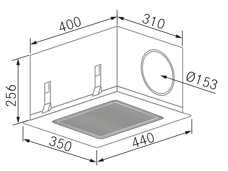 Campanas Extractoras de Cocina - Filtros de Plasma Frecan - Plano técnico