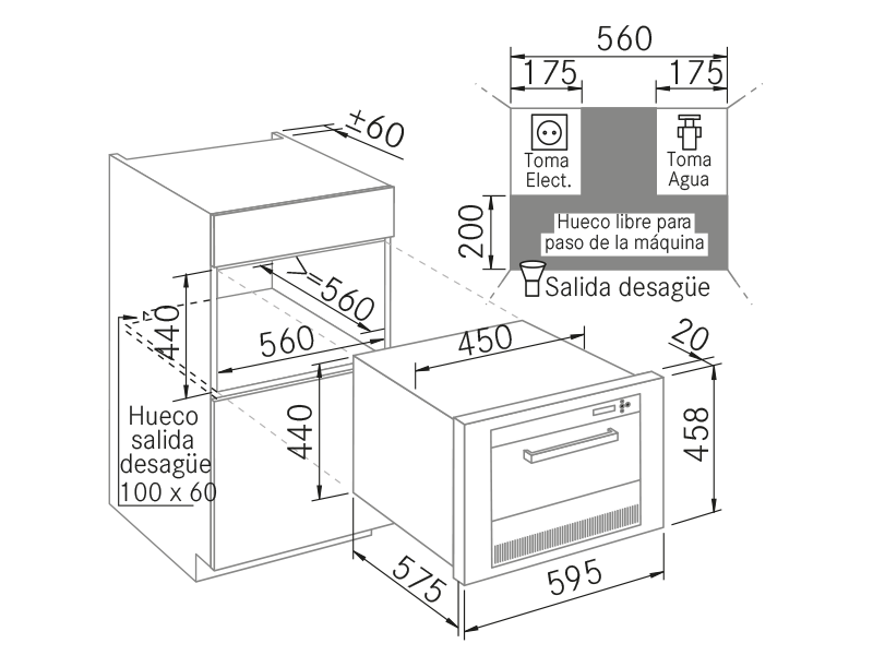 Maquina de hielo - Ice Maker - Plano técnico